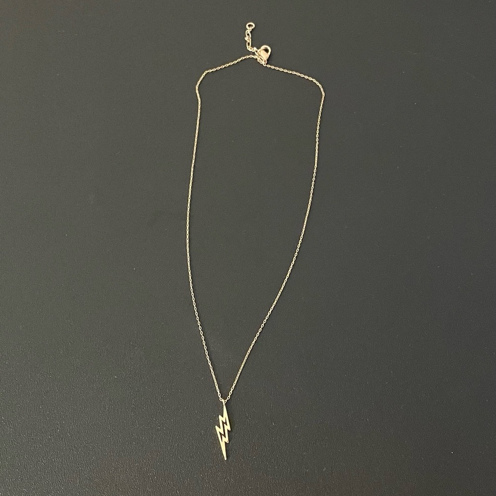 Gold lightning bolt necklace